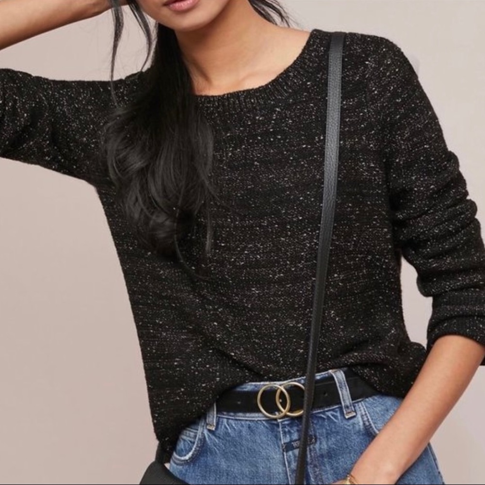 Moth Metropolitan Shine Black Sweater